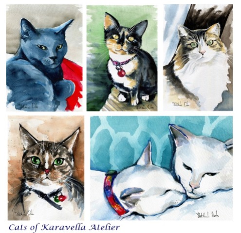 Cats Portraits by Dora Hathazi Mendes - Cats Of Karavella Atleier