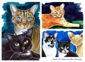 Watercolor Cat Painting Collection by Dora Hathazi Mendes
