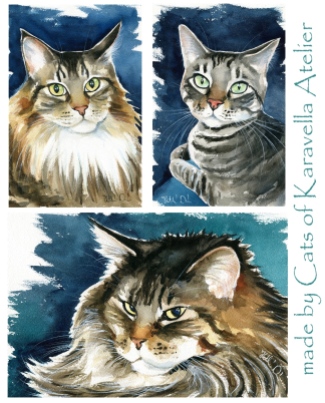 Watercolor Pet Portraits by Dora Hathazi Mendes