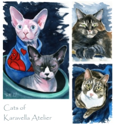 Two Peas In A Pod cat paintings