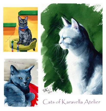 Cats art by Dora Hathazi Mendes