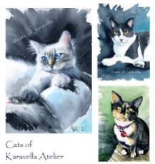 Cat Paintings by Dora Hathazi Mendes