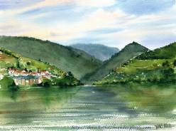 Douro Valley In Portugal painting by Dora Hathazi Mendes